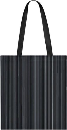 Generic Black Dark Grey Striped Tote Bag for Women Men Shoulder Bags Purses Pouch Handbags