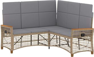 vidaXL Conjunto De Sof&aacute; Reclinable De Jard&iacute;n 5-n&uacute;mero De Plazas Vidaxl