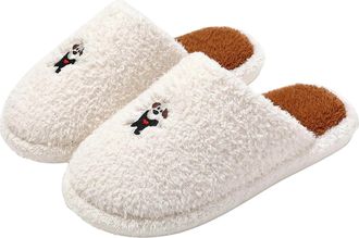 Generic Slippers Women Men Ladies Fluffy Memory Form Cozy Winter Home Slippers Adorable Cartoon Puppy Embodied for Women and Men Indoor Comfort Anti-Slip Hous