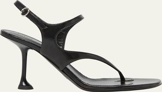 Proenza Schouler Tee Asymmetric Leather Thong Sandals