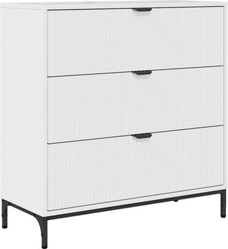 vidaXL Sideboard High gloss white 79.5 x 33 x 82 cm Engineered wood vidaXL