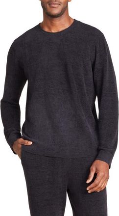 Barefoot Dreams CozyChic Ultra Lite Crewneck Lounge Top in Black at Nordstrom, Size Xx-Large