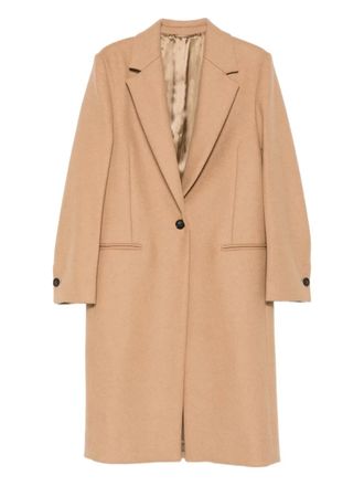 Toteme single-breasted wool coat - Brown