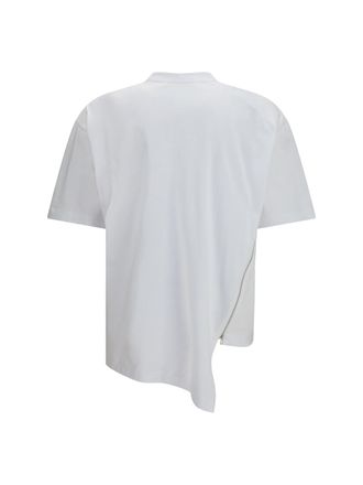 Comme Des Gar&ccedil;ons Side Zipper Cotton T-Shirt - White