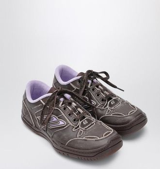 Balenciaga Hamptons Abgenutzte Turnschuhe Braun und Flieder