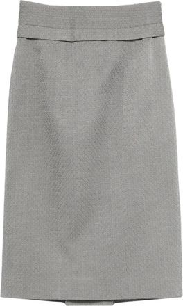 John Galliano Gonna con design intrecciato - Grigio