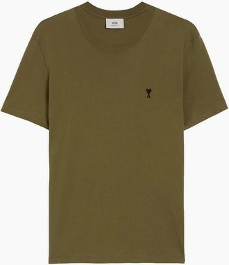 Ami Mens Ami Paris Ami De Coeur Black Heart T-Shirt Bronze - Tan - Size: 40