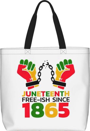 Generic Women Handbag Juneteenth Free-Ish Since 1865 Black History Daily Bag Retro Girls Crossbody Bags, For Daily, Swim, School, Gym, Holiday