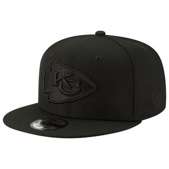 New Era NFL 9FIFTY Black On Black Adjustable Snapback Hat Cap One Size Fits All, Kansas City Chiefs, One Size