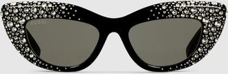 Gucci Cat-eye Frame Sunglasses, Black