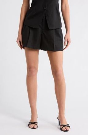 Madewell The Harlow Shorts in Drapey Twill in Jet Black at Nordstrom Rack, Size 00