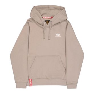 Alpha Industries Basic Hoodie Small Logo - Heren - Hoodies - Beige - L - Katoen - Hoodies & sweatvesten
