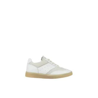 Maison Margiela Sneakers, female, White, 2 UK, Replica Leather Sneaker with Suede Inserts