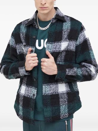 HUGO BOSS Geruit jack - Groen