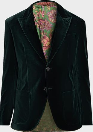 Etro Men & apos;s Roma Peak Lapel Single-Breasted Sport Coat