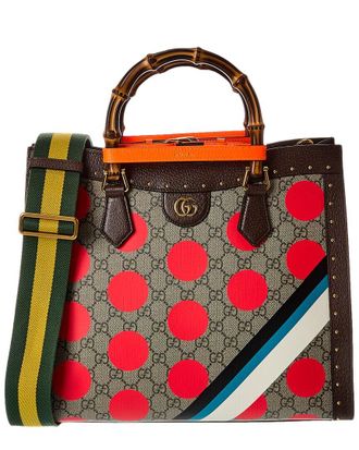 Gucci Diana Medium Gg Supreme Canvas & Leather Tote