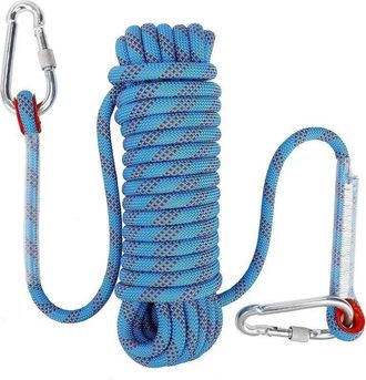 OEM Cuerda De Escalada Con Mosquet&oacute;n De Seguridad Est&aacute;tico De 10 Mm, Cuerda De Poli&eacute;ster Para Monta&ntilde;ismo, Senderismo, Monta&ntilde;ismo Y Escalada, 10 M