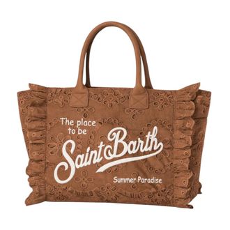 MC2 Saint Barth Tote Bags, female, Brown, Size: ONE SIZE Vanity Volant N Shoulder Bag