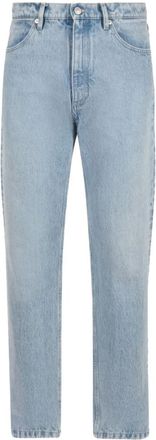 Bally Straight Fit Jeans, male, Blue, W34, Slim-Fit Denim Jeans with Logo Patch