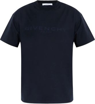 Givenchy T-shirt Paris con effetto jacquard - Blu