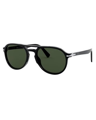 Persol Men & apos;s 55mm Double-Bridge Acetate Aviator Sunglasses