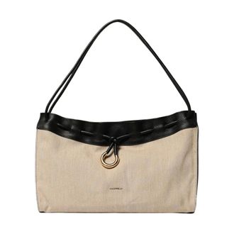 Coccinelle Chic Drawstring Tote Bag - female - Coccinelle - Shoulder Bags - Beige - ONE SIZE - Bags