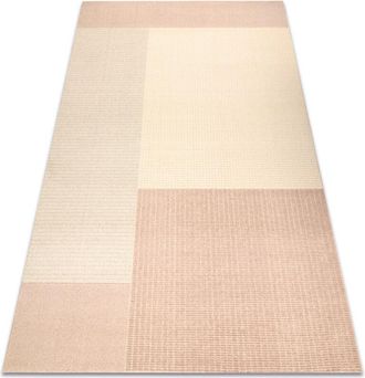 RugsX Flux 461.9.ae200 Alfombra De Lana Osta - Geom&eacute;trica, Estructural, Loft Beige / Rosa Beige 60x120 Cm