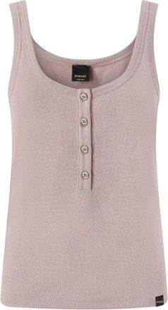 Pinko Tanktop met knopen bies - Roze
