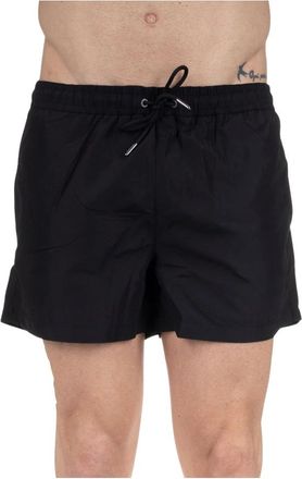 Trussardi Verticaal Logo Herenmode - Heren - Strandmode - Zwart - 2XL - Polyester - Badmode