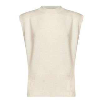 Uma Wang Top de punto con cuello redondo acanalado - Knitwear - Mujer - Blanco - S