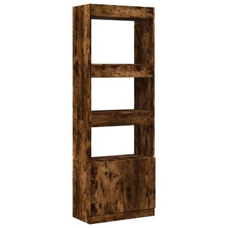 Berkfield Home Highboard&not;Smoked Oak 63x33x180 cm Engineered Wood in Brown | Size: 63 x 33 x 180 cm