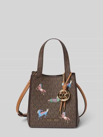 Michael Kors Handtasche mit Logo-Applikation Modell Jordi in Dunkelbraun, Gr&ouml;&szlig;e 1