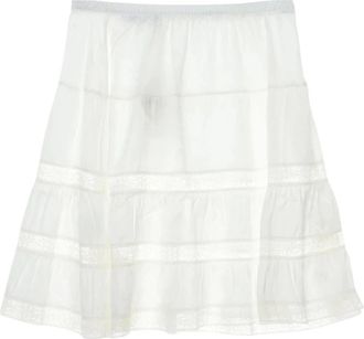 Gimaguas Cielo Rok - Dames - Midirokken - Wit - S - Satijn - Rokken