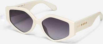 Quay Womens Hot Gossip Sunglasses In Bone