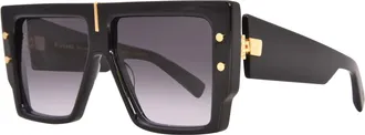 Balmain B - GRAND Grey Gradient Square Unisex Sunglasses BPS-144 A 57