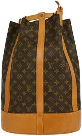 Louis Vuitton Vintage, unisex, Bruin, ONE Size, Pre-owned Canvas Bucket Bag