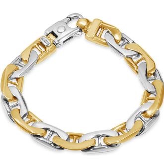 Pompeii3 Mens Marine Link 14k Gold (76gram) or Platinum (123gram) 11.5mm Bracelet 8.5