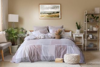 Blanc Avenue Juego de funda de edred&oacute;n 240x220 cm+ 2 FA 65x65 cm 100% algod&oacute;n