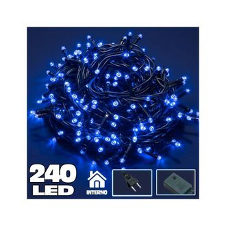 Trade Shop Trade Shop - Catena Led Luminosa Natalizia 240 Led Blue Con 7 D&iacute;as Mini Lucciole