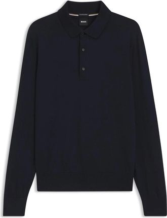 HUGO BOSS Lancione 1 - Heren - Ronde hals truien - Blauw - 2XL - Wol - Truien & Vesten