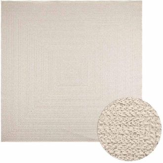vidaXL Vidaxl - Alfombra Zizur Apariencia Yute Interior Exterior Crema