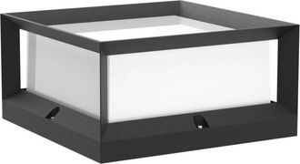 OEM L&aacute;mpara De Pilar Exterior Led, L&aacute;mpara De Pilar Exterior De Aluminio, Ip55, Luz De Jard&iacute;n Impermeable, L&aacute;mpara De Jard&iacute;n Exterior Negra Con Base Cuadr