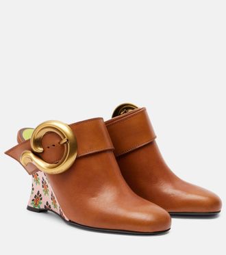 Etro Sabot leather wedges