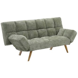 Home Heavenly Home Heavenlysof&aacute; Cama Beka Click-clack - Sof&aacute; Multifuncional Con Estructura Met&aacute;lica, Tapizado Patas De Madera, F&aacute;cil Conversi Color : Verde