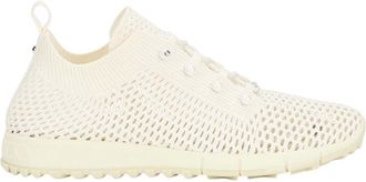 Jimmy Choo London White Knit Low-top Sneakers