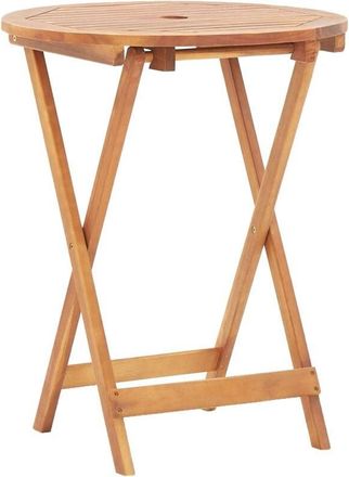 vidaXL Mesa plegable de jardín de madera maciza de acacia 60x75 cm Vidaxl