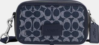 Coach Mens Wyatt Crossbody Bag In Signature Canvas - Dark Blue - One Size