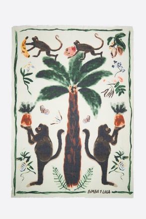Bimba & Lola Washed Cotton Monkey Sarong in Brown at Nordstrom, Size One Size Eu