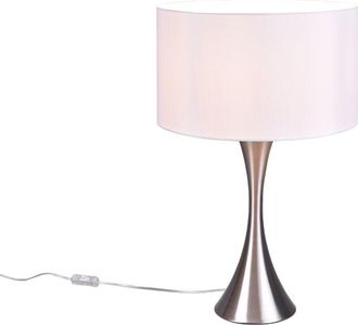 Trio Leuchten Lampada sabia metallo acciaio 515700107 paralumme bianco