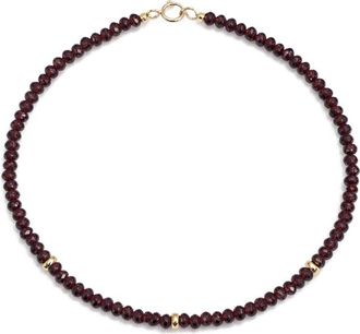 Jewelmak 14K Garnet Bracelet